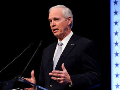 Republican U.S. Senate candidate Ron Johnson speaks during a televised debate Thursday, Oct. 13, 2022, in Milwaukee. (AP Photo/Morry Gash)