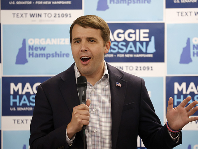 FILE - Rep. Chris Pappas, D-N.H., speaks during an organizing event, Saturday, Oct. 29, 2022, in Portsmouth, N.H. Karoline Leavitt, who is running as a pro-Trump Republican, is running against Pappas, who’s seeking a third term in one of the most competitive districts this election year. (AP Photo/Mary Schwalm, File)
