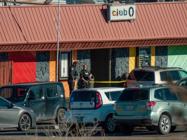 COLORADO SPRINGS, CO - NOVEMBER 20: The scene related to the shooting inside Club Q on Sunday November 20, 2022, in Colorado Springs, Colorado. (Matthew Staver/For the Washington Post via Getty)