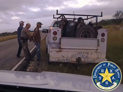A Texas DPS trooper arrests an alleged human smuggler in Maverick County. (Texas Department of Public Safety Video Screenshot)