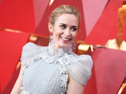 British-US actress Emily Blunt arrives for the 90th Annual Academy Awards on March 4, 2018