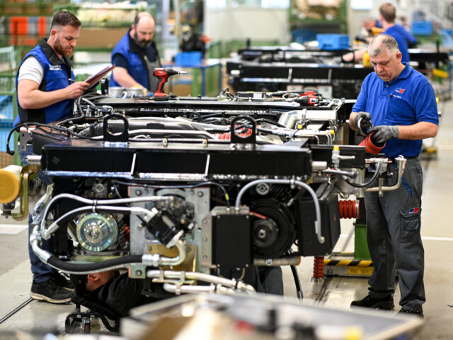 02 March 2020, Baden-Wuerttemberg, Friedrichshafen: Rolls-Royce Power Systems employees assemble an MTU Rail Power Pack in Plant 1. In the future, a hybrid railway power pack will also be assembled there. Photo: Felix Kästle/dpa (Photo by Felix Kästle/picture alliance via Getty Images)