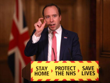 LONDON, ENGLAND - MARCH 05: Health Secretary, Matt Hancock speaks at the government coronavirus briefing at Downing Street on March 5, 2021 in London, England. The mystery person who was missing after testing positive for the Brazilian variant of Covid-19 has been found after a five-day search. Six people were …