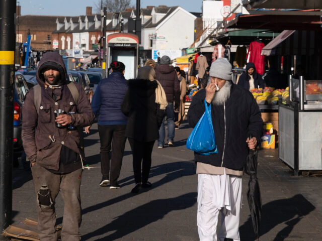 Shops along the Stratford Road in Sparkhill, an inner-city area of Birmingham situated between Springfield, Hall Green and Sparkbrook on 25th November 2021 in Birmingham, United Kingdom. The Sparkhill has become heavily influenced by migrants who settled here over many decades. It has a large population of ethnic minorities, mainly …