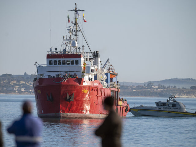 The rescue vessel Sea-Eye 4 arrives in the port of Pozzallo, southern Sicily on December 2