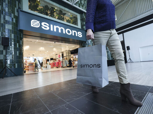 Shoppers during the opening of Simons' 16th location at the CF Fairview Pointe Claire in Pointe-Claire, Quebec, Canada, on Thursday, May 5, 2022. CEO Bernard Leblanc discussed his first month at the helm of the company, his priorities for the next 12 to 18 months, and why Simons continues to …