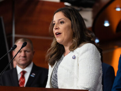 Representative Elise Stefanik, a Republican from New York, speaks during a news conference