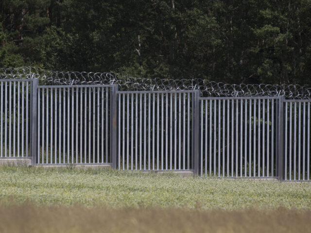 Poland Belarus border wall seen near Zubrzyca Mala and Usnarz Gorny on July 2, 2022. (Phot