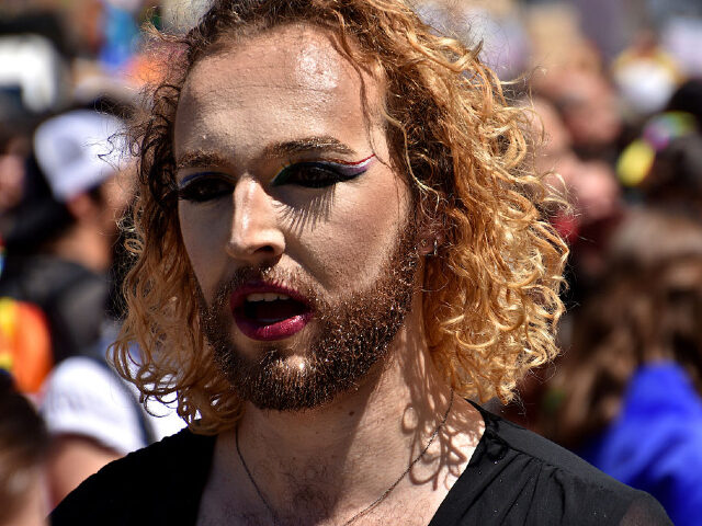 MARSEILLE, FRANCE - 2022/07/02: A participant wearing colorful makeup attends the Pride Pa