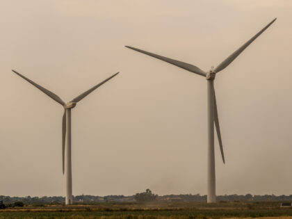 Wind turbines on the Red Tile Wind Farm near Cambridge, UK, on Monday, Aug. 15, 2022. Like