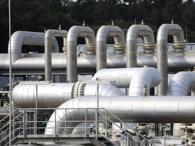 Pipework at the natural gas storage facility operated by Astora GmbH & Co KG, one of t