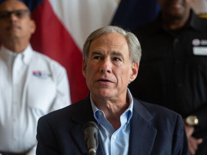 Greg Abbott, governor of Texas, speaks during a news conference in Dallas, Texas, US, on T