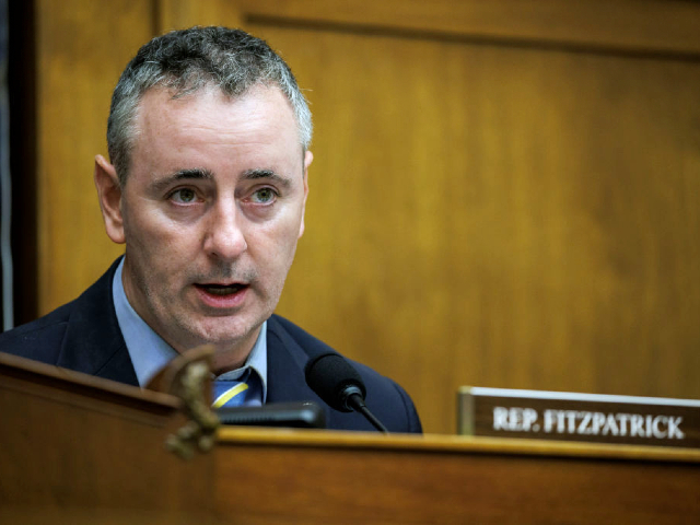 WASHINGTON, DC - SEPTEMBER 21: Subcommittee Ranking Member Brian Fitzpatrick (R-PA) delivers his opening statement during a U.S. House Foreign Affairs Subcommittee during a hearing on Capitol Hill on September 21, 2022 in Washington, DC. The Committee is holding a hearing to examine the steps being taken to hold Russia accountable for atrocities committed in Ukraine. (Photo by Samuel Corum/Getty Images)