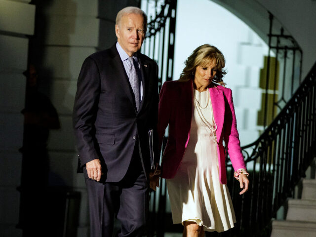 WASHINGTON, DC - NOVEMBER 07: U.S. President Joe Biden and U.S. first lady Dr. Jill Biden