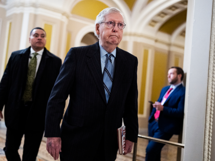 Senate Minority Leader Mitch McConnell, R-Ky., is seen before meeting with incoming Republ