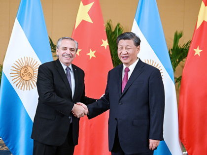 Chinese President Xi Jinping meets with Argentine President Alberto Fernandez in Bali, Ind