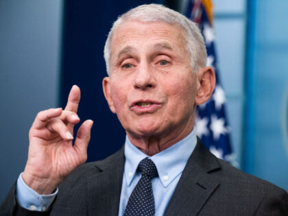 UNITED STATES - NOVEMBER 22: Dr. Anthony Fauci, director of the National Institute of Allergy and Infectious Diseases, speaks about the coronavirus during the White House press briefing on Tuesday, November 22, 2022. Dr. Ashish Jha, White House COVID-19 Response Coordinator, also spoke. (Tom Williams/CQ-Roll Call, Inc via Getty Images)