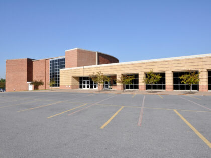 large macadam parking area by Emmaus High School in Emmaus Pennsylvania