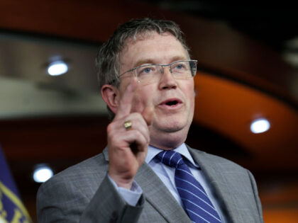 FBI - WASHINGTON, DC - JUNE 08: U.S. Rep. Thomas Massie (R-KY) speaks at a House Second Amendment Caucus press conference at the U.S. Capitol on June 08, 2022 in Washington, DC. The lawmakers said the recent gun control legislation proposed by Democrats infringe on Constitution rights and will not …