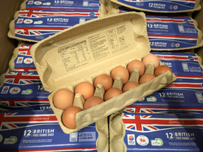 TARLETON, UNITED KINGDOM - JULY 22: Eggs are seen for sale at the new Tarleton Aldi store