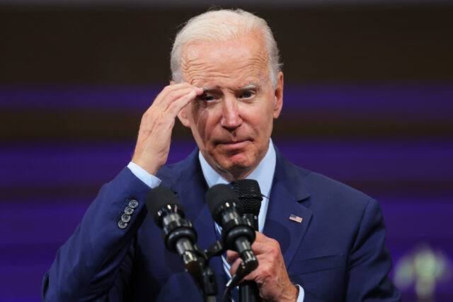 WILKES-BARRE, PENNSYLVANIA - AUGUST 30: U.S. President Joe Biden speaks on his Safer America Plan at the Marts Center on August 30, 2022 in Wilkes-Barre, Pennsylvania. President Biden visited Wilkes-Barre to speak on the passage of his bipartisan gun safety legislation earlier this year after massacres in Buffalo, New York, …