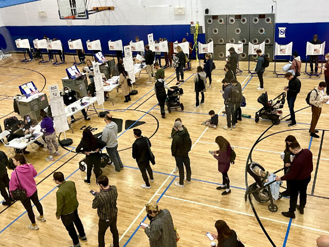 NEW YORK, NY - NOVEMBER 8: Voters cast their ballots at the Dodge YMCA on November 8, 2022