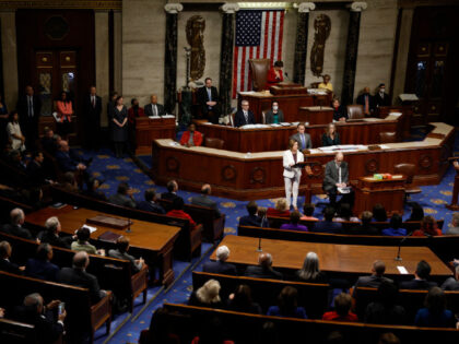 WASHINGTON, DC - NOVEMBER 17: U.S. Speaker of the House Nancy Pelosi (D-CA) delivers remar