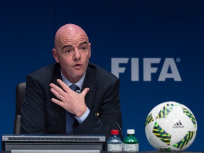 ZURICH, SWITZERLAND - MARCH 18: FIFA president Gianni Infantino speaks during a press conference after the FIFA executive committee meeting at the FIFA headquarters on March 18, 2016 in Zurich, Switzerland. (Photo by Valeriano Di Domenico/Getty Images)