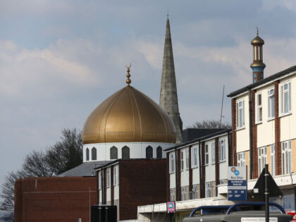 BIRMINGHAM, ENGLAND - MARCH 23: A mosque stands next to a church in Lozells on March 23, 2017 in Birmingham, England. After yesterday's London terror attack, police have made a number of arrests and raided addresses in Birmingham and other parts of the country. British born attacker Khalid Masood, from …