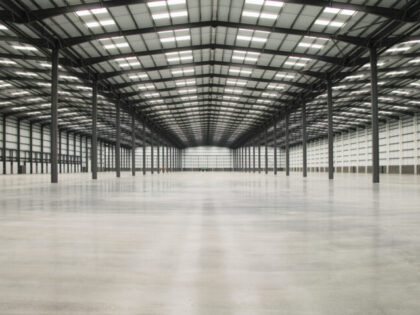 Empty warehouse, Coventry, West Midlands, UK. (Photo by Victoria Gibbs/Construction Photog