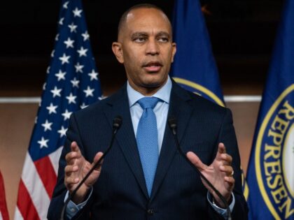 Representative Hakeem Jeffries, a Democrat from New York, speaks during a news conference following the weekly Democratic caucus luncheon in Washington, D.C., US, on Tuesday, Sept. 20, 2022. House and Senate leaders are entering a final round of negotiations on a plan to fund the government through the fall and …