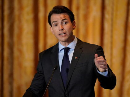 Republican candidate for California Governor Kevin Kiley speaks during a debate at the Richard Nixon Presidential Library Wednesday, Aug. 4, 2021, in Yorba Linda, Calif. California Gov. Gavin Newsom faces a Sept. 14 recall election that could remove him from office. (AP Photo/Marcio Jose Sanchez)