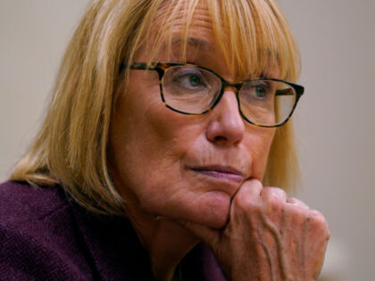 Sen. Maggie Hassan, D-N.H., during a campaign stop, Tuesday, Oct. 11, 2022, in Rochester, N.H. Sen. Hassan is facing Republican candidate for U.S. Senate Don Bolduc in the November election. (AP Photo/Charles Krupa)