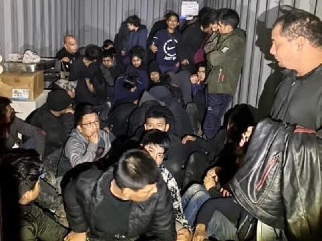 Texas DPS CID special agents find 50 migrants locked inside a Conex container near Laredo. (Texas Department of Public Safety)