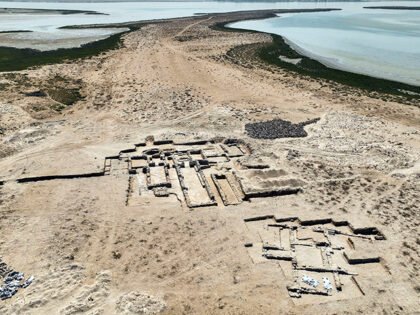 This March 14, 2022, handout photo from the Department of Archaeology and Tourism of Umm al-Quwain shows an ancient Christian monastery uncovered on Siniyah Island in Umm al-Quwain, United Arab Emirates. An ancient Christian monastery possibly dating as far back as the years before Islam rose across the Arabian Peninsula …