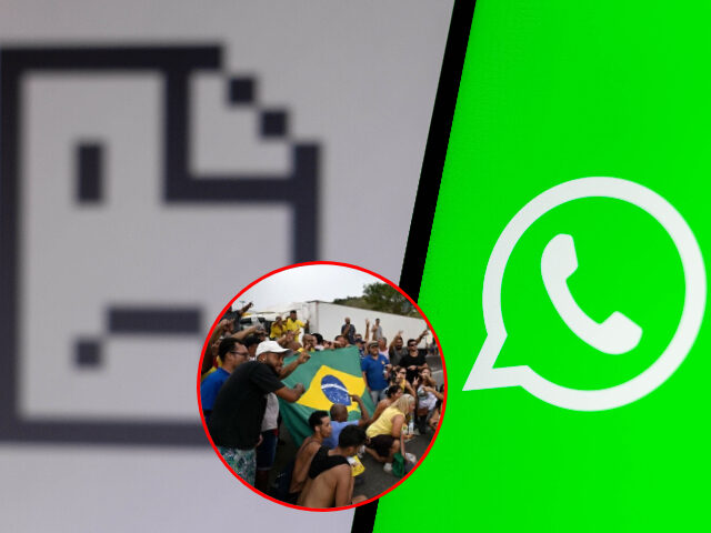 BRAZIL - 2021/10/05: In this photo illustration the WhatsApp logo seen displayed on a smar