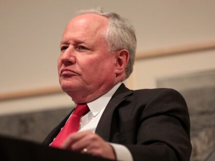 Bill Kristol speaking at an event at the Art Museum at Arizona State University in Tempe,