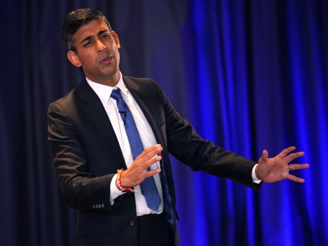 Rishi Sunak during a hustings event at the Culloden Hotel in Belfast, as part of the campa