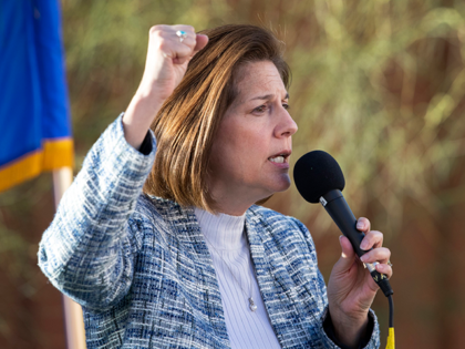U.S. Sen. Catherine Cortez Masto, D-Nev., speaks during a campaign stop at the Nevada Stat