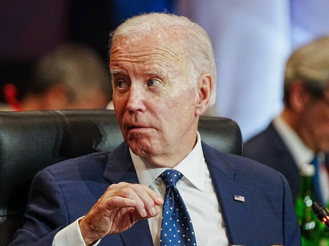 15 November 2022, Indonesia, Nusa Dua: Joe Biden, President of the United States of America USA, participates in the Partnership for Global Infrastructure an Investment (PGII) side event at the G20 Summit. The group of the G20, the strongest industrialized nations and emerging economies, is meeting for two days on …