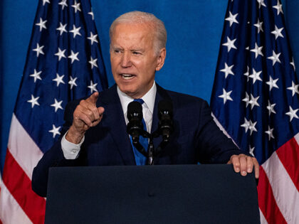 President Joe Biden delivers remarks on preserving and protecting democracy as Election Day approaches at the Columbus Club at Union Station on Nov. 2, 2022 in Washington, DC. (Kent Nishimura/Los Angeles Times via Getty Images)