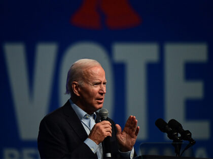 President Joe Biden speaks at a Democrat get-out-the-vote rally on November 5, 2022, in Philadelphia, Pennsylvania. (Mark Makela/Getty Images)