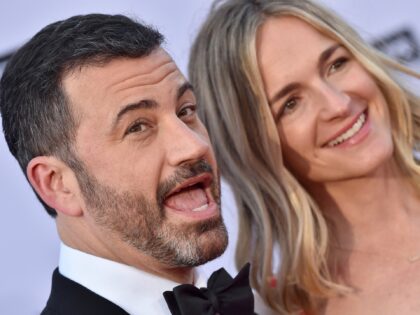 HOLLYWOOD, CA - JUNE 07: TV host Jimmy Kimmel and Molly McNearney arrive at the American Film Institute's 46th Life Achievement Award Gala Tribute to George Clooney on June 7, 2018 in Hollywood, California. (Photo by Axelle/Bauer-Griffin/FilmMagic)