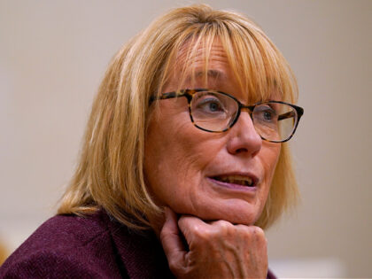 Sen. Maggie Hassan, D-N.H., during a campaign stop, Tuesday, Oct. 11, 2022, in Rochester,