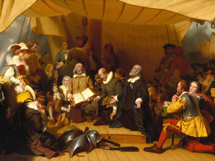 Embarkation of the Pilgrims, painting by Robert Walter Weir (Library of Congress)