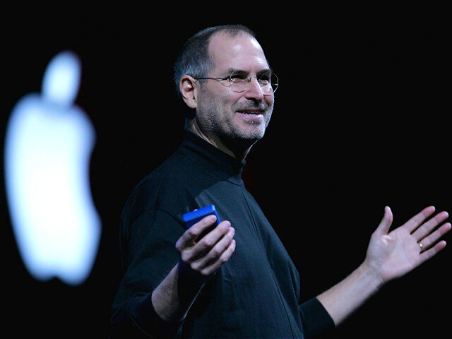 SAN FRANCISCO - JANUARY 11: Apple CEO Steve Jobs delivers a keynote address at the 2005 Ma