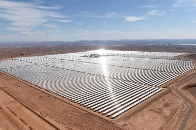 Morocco's Noor solar power plant, near the town of Ouarzazate, pictured in 2016. Africa ha