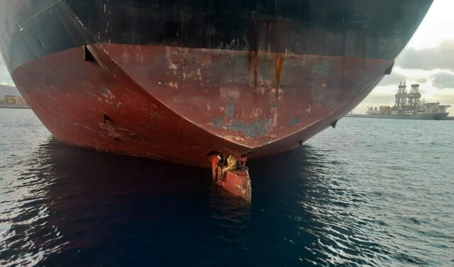 The three men spent the 11-day journey from Nigeria to the Canary Island sitting on a fuel