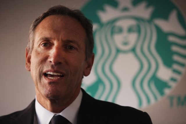 Starbucks interim CEO Howard Schultz said the coffee chain was commited to China, but ackn
