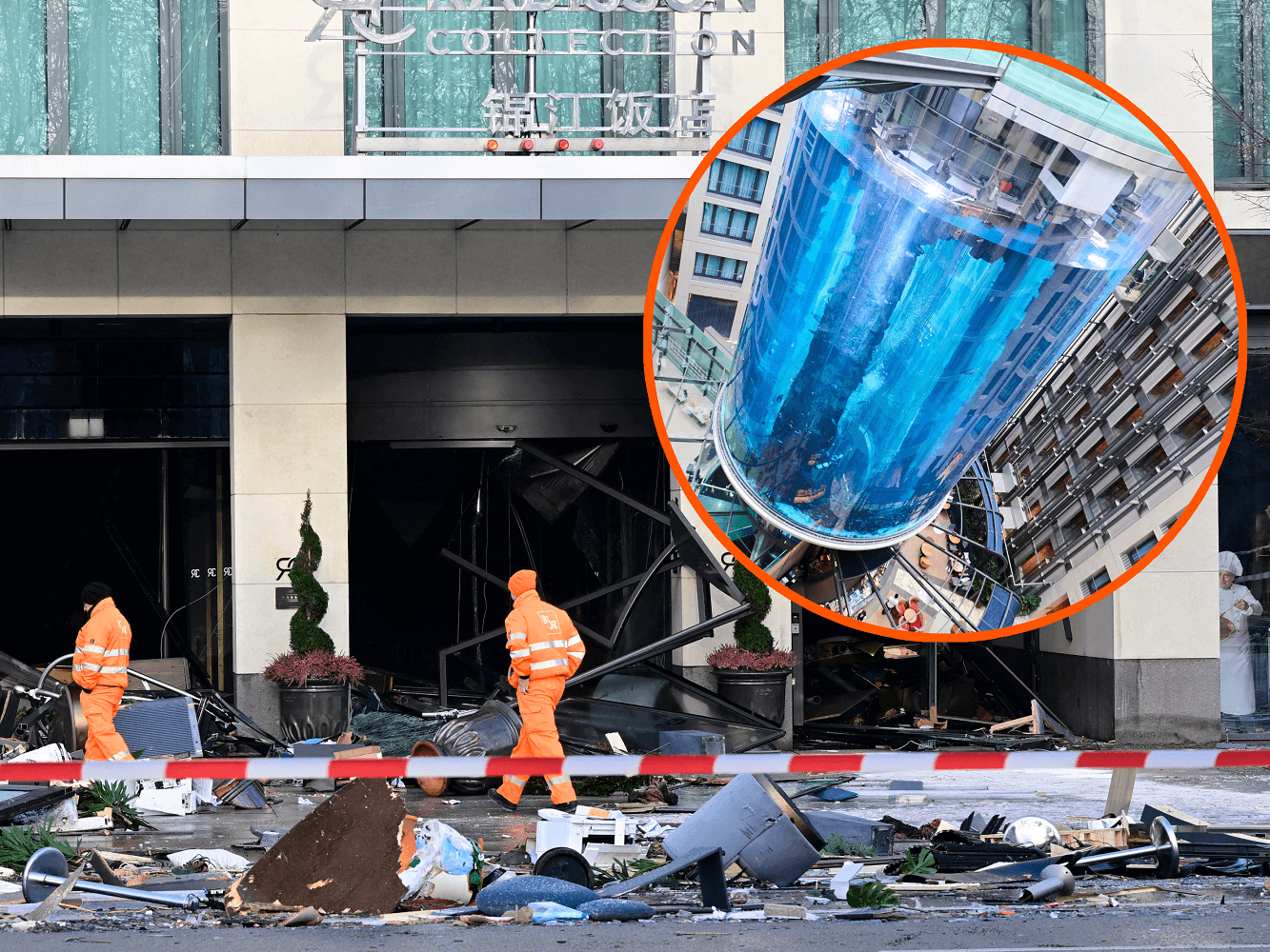 Major Police Operation as Largest Cylindrical Aquarium on Earth Bursts - Vimarsana News